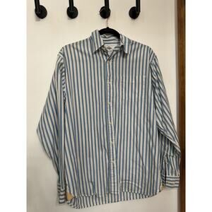 Vintage Wrangler Button Up Shirt Mens Medium Long Sleeve Western Cowboy